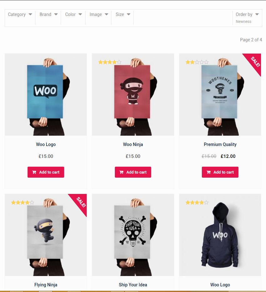 Filter ajax product woocommerce plugin